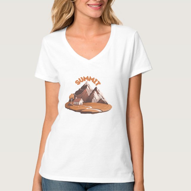 Camiseta ​Summit Mountain Adventure Nature Lover Graphic T- (Frente)