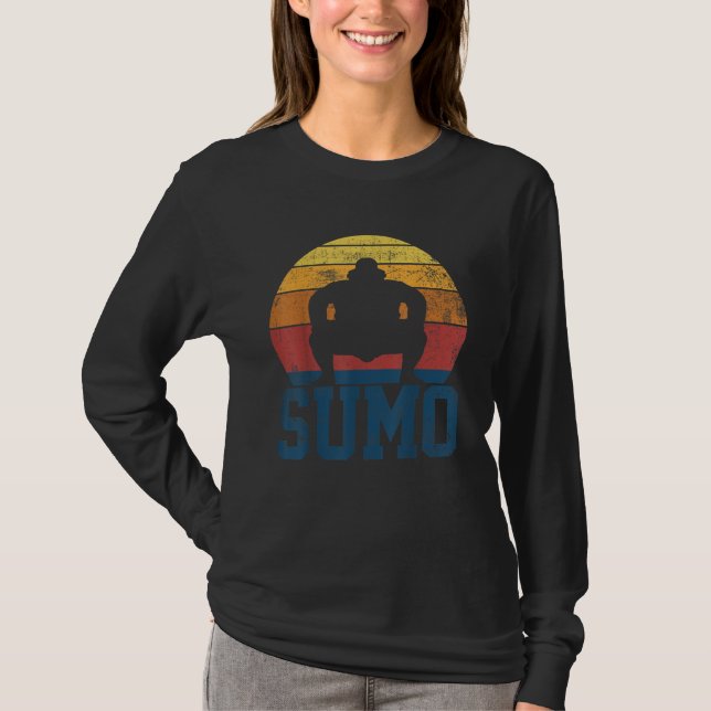 Camiseta Sumo Luta Wrestler Vintage (Frente)
