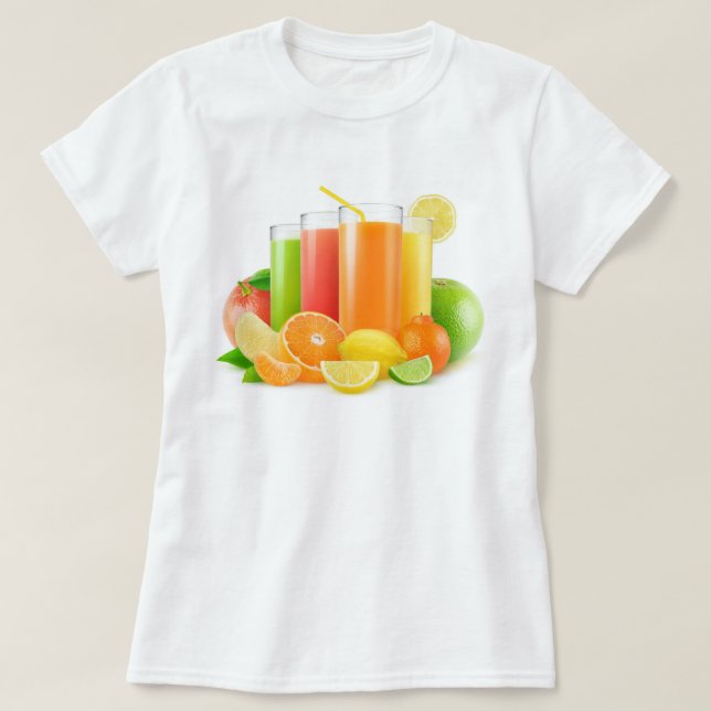Camiseta Sumos de frutas (Frente do Design)