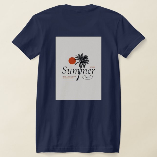 Camiseta sun and palm trees (Postura das costas)