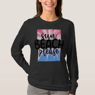 Camiseta Sun Beach, por favor, férias de verão tropical