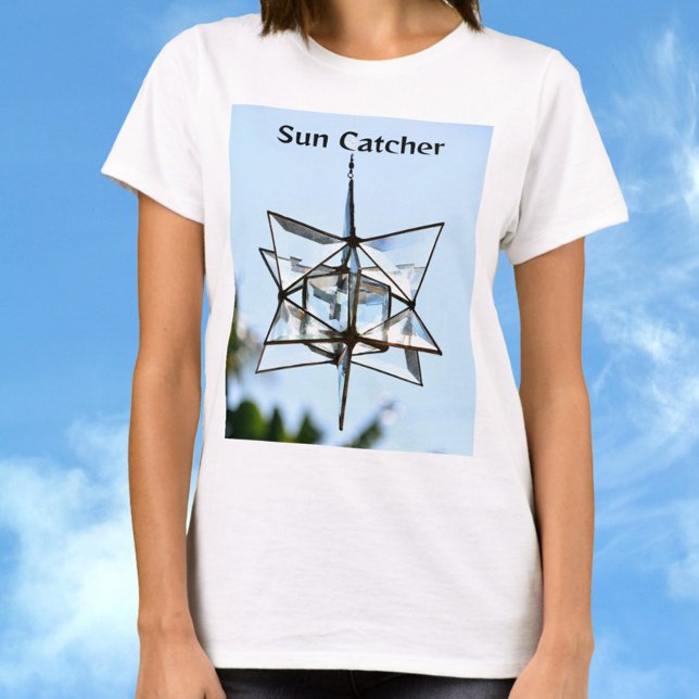 Camiseta Sun Catcher Sky Blue Modern Geométrico Chic (Criador carregado)