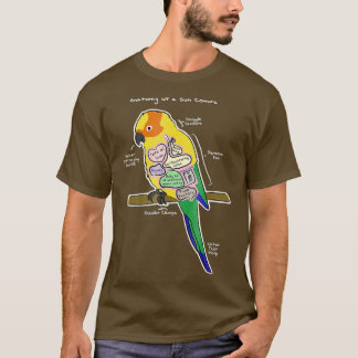 Camiseta Sun Conure Funny Parrot - Anatomia de um Sol
