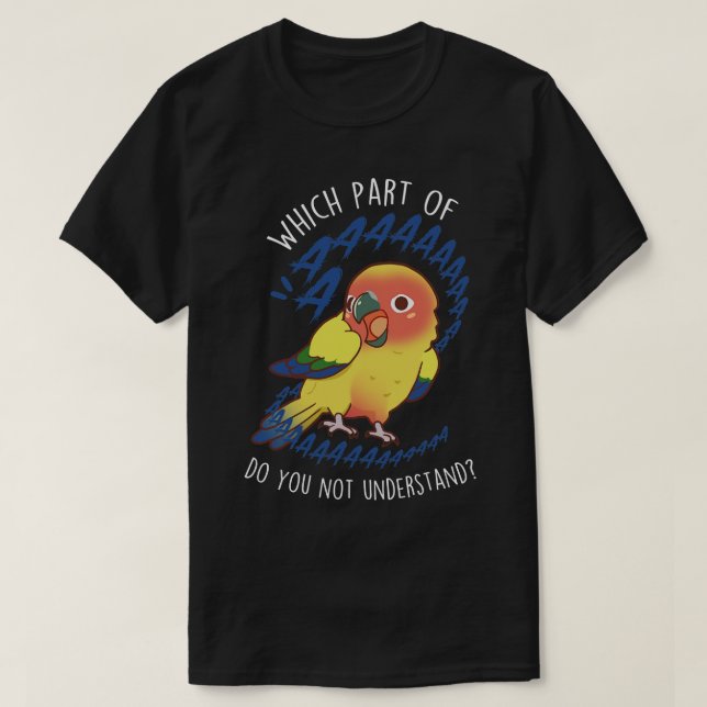 Camiseta Sun Conure Parrot Aaaa (Frente do Design)