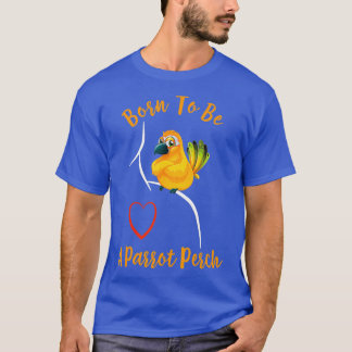Camiseta Sun Conure Parrot no Ombro - Nascer de ser um