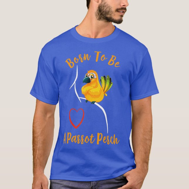 Camiseta Sun Conure Parrot no Ombro - Nascer de ser um (Frente)