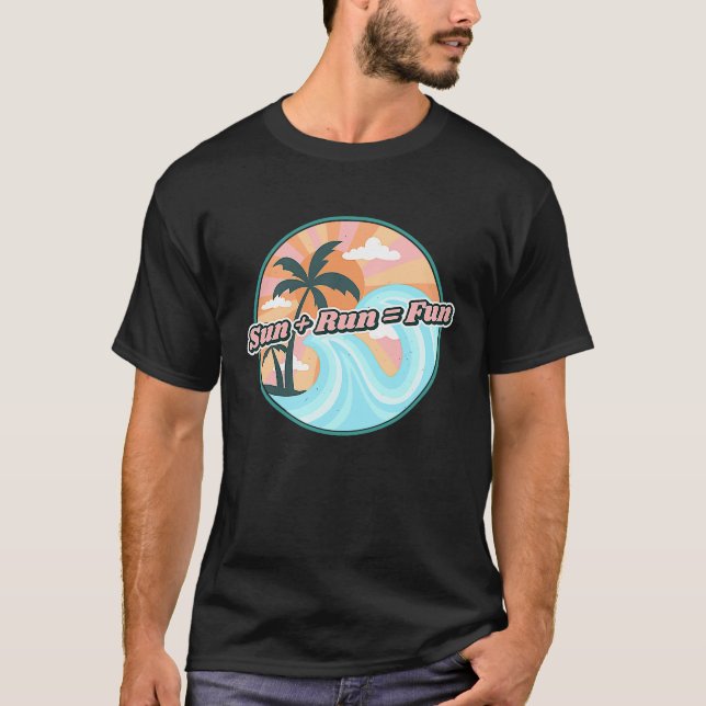 Camiseta Sun + Diversão do Havaí tropical para os corredore (Frente)
