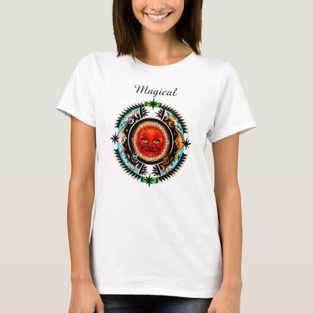 Camiseta Sun E Moon Space Mandala (Frente)
