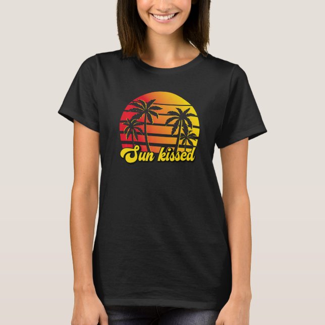 Camiseta Sun Kissed Tropical Beach Summer Family Vacation G (Frente)