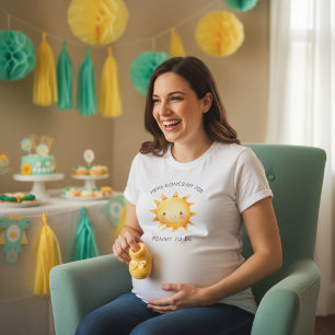 Camiseta Sun Mommy to Be simples e fofa em aquarel