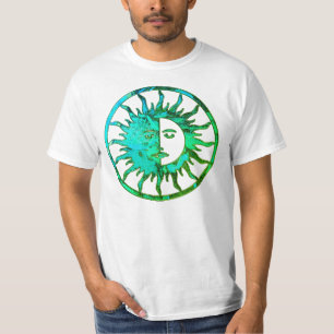 Camiseta SUN & MOON na turquesa verde