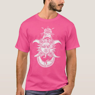 Camiseta Sun Moon Rosa Astrologia Espacial Galáxia Astronôm