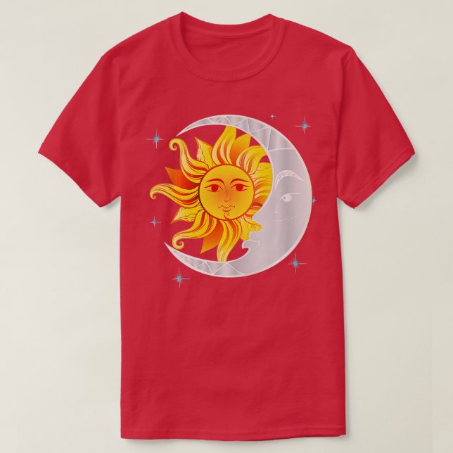 Camiseta Sun Moon Stars Earth Astrology Astronomer Astronom (Frente do Design)