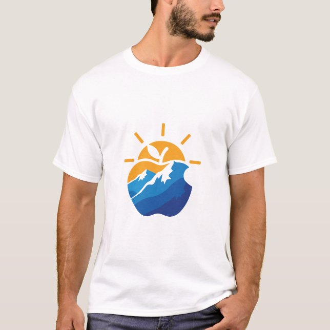 Camiseta Sun Mountain Wave Circle Nature Lover T-Shirt (Frente)