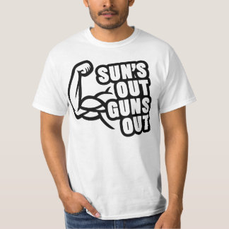 Camiseta Sun para fora atira para fora