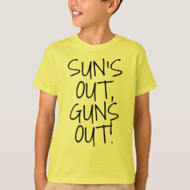 Camiseta Sun para fora atira para fora, tanque engraçado do