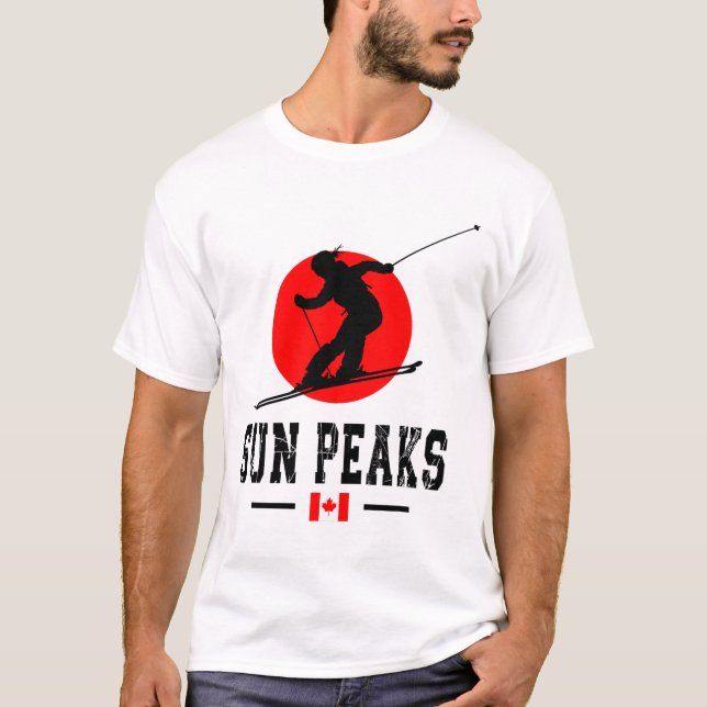 Camiseta Sun Peaks Canada Ski Resort Rocky Mountains Canadi (Frente)