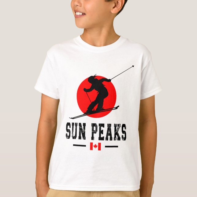 Camiseta Sun Peaks Canada Ski Resort Rocky Mountains Canadi (Frente)