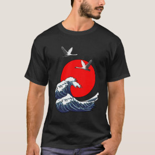 Camiseta Sun Red Excelente Wave Kanagawa Legal Japão Japone
