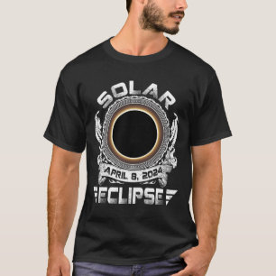 Camiseta Sun Retro Solar Eclipse 2024 Totalidade Abril 8 Ho