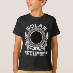 Camiseta Sun Retro Solar Eclipse 2024 Totalidade Abril 8 Ho