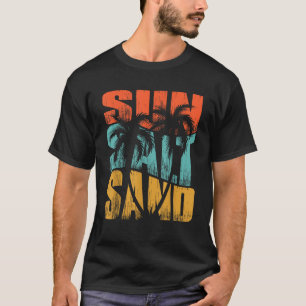 Camiseta Sun Salt Sand Beach Sunset Summer Vacm