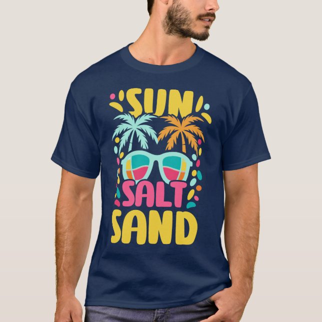 Camiseta Sun Salt Sand Summer T-shirt (Frente)