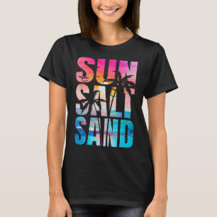 Camiseta Sun Salt Sand Summer Vacing Hawaii Beach Funny F