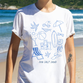 Camiseta Sun Sand Doodle Beach