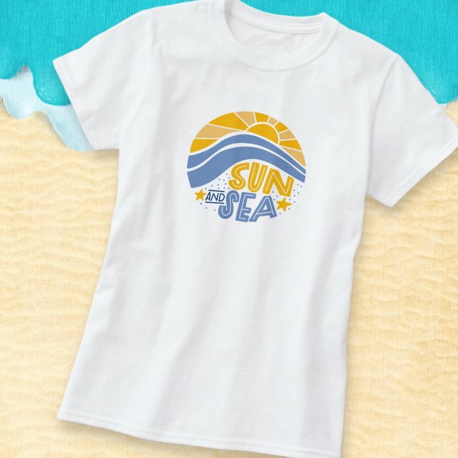 Camiseta Sun, Sea e Summer Beach (Criador carregado)