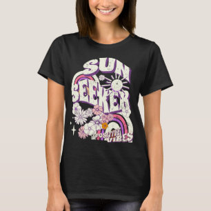Camiseta Sun Seeker Positive Vibes Summer Vacer Floral
