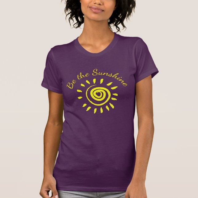 Camiseta Sun seja a cotação inspiracional sunshine a ser le (Frente)