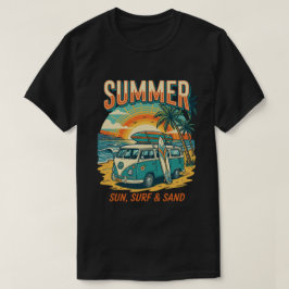 Camiseta Sun Surf & Sand Van Vintage - verão de surfe