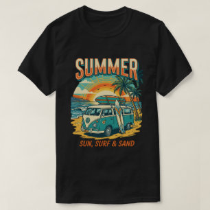 Camiseta Sun Surf & Sand Van Vintage - verão de surfe