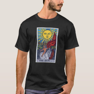 Camiseta Sun Tarot Card Occulta Crenças Divincionadas Mágic