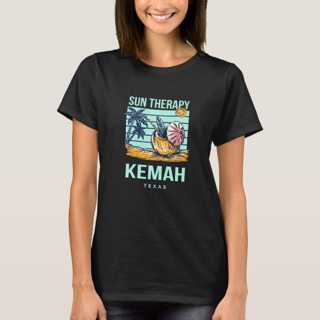 Camiseta Sun Therapy Kemah Summer Texas Tropical Beach Holi (Frente)