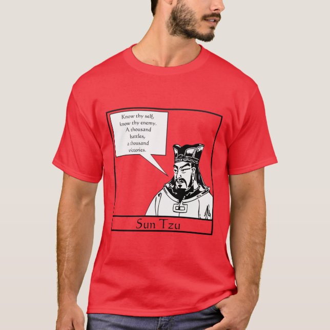 Camiseta Sun Tzu e citações (Frente)