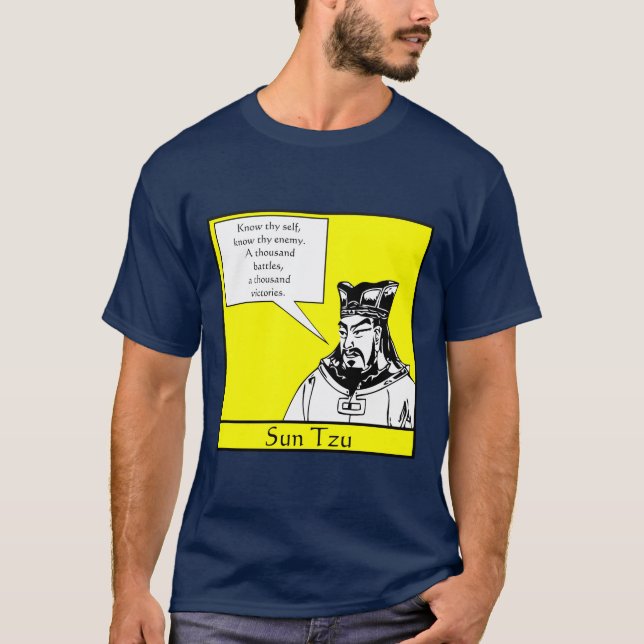 Camiseta Sun Tzu e citações (Frente)
