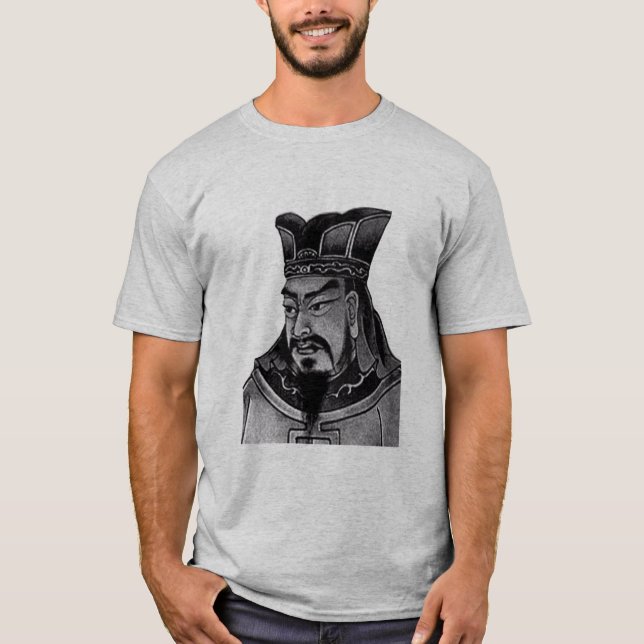 Camiseta Sun Tzu e citações - cinza (Frente)
