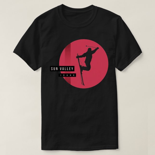 Camiseta Sun Valley Idaho Ski Fan Mountain Skiier (Frente do Design)