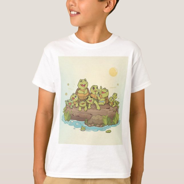 Camiseta Sunbathing Turtle Crew – Log Life Tee (Frente)