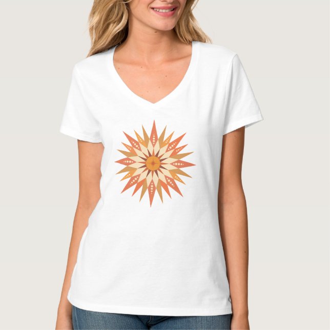 Camiseta Sunburst Boho T-Shirt (Frente)