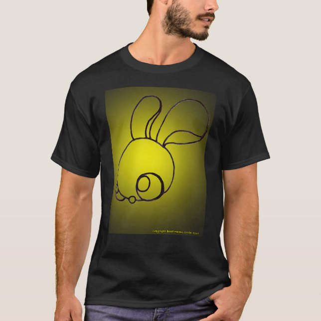 Camiseta Sunburst Bunny em preto (Frente)