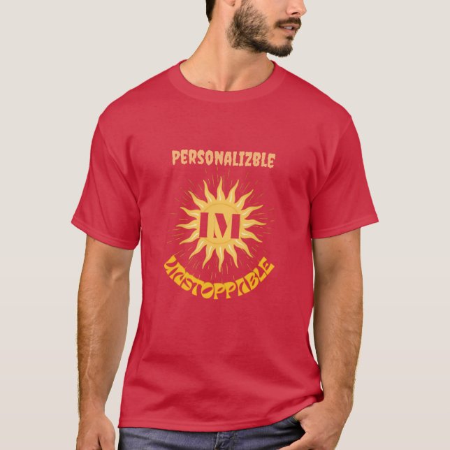 Camiseta Sunburst Empoderado 'I Am Unstopable' Motivational (Frente)