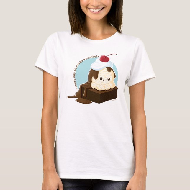 Camiseta Sundae da brownie (Frente)