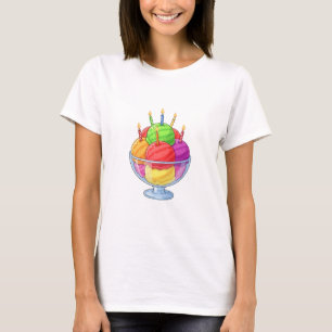 Camiseta Sundae de Sorvete de Aniversário