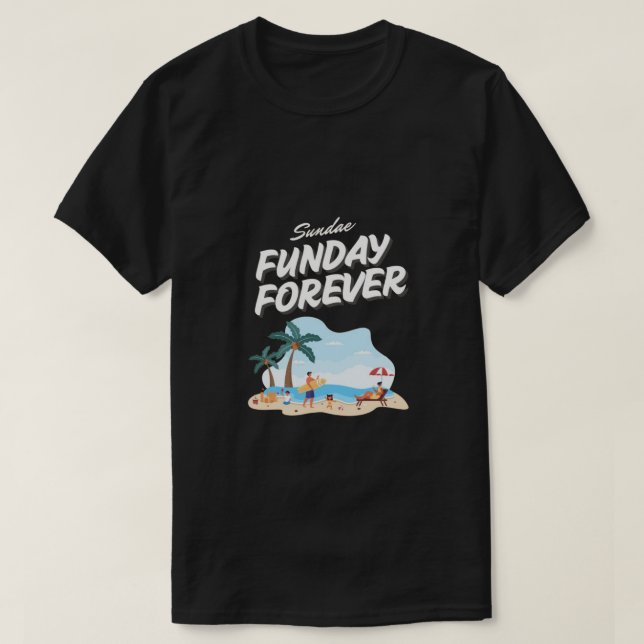 Camiseta Sundae Funday Black T Shirt (Frente do Design)