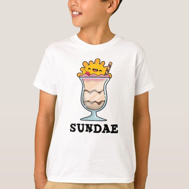 Camiseta Sundae Funny Sunday Sorvete Pun (Frente)