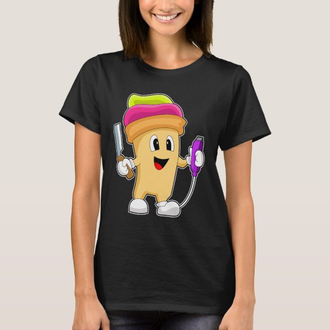 Camiseta Sundae Hairdresser Razor (Frente)