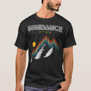 Camiseta Sundance Utah EUA caminhando e escalando Retro dos
